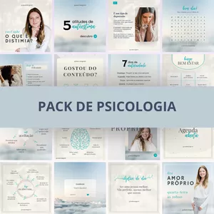 Imagem de capa para o Ebook Pack Psicologia: Templates para Instagram editáveis no Canva