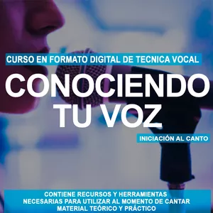 Imagen de portada para Curso online CONOCIENDO TU VOZ