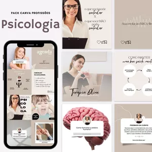 Imagem de capa para o Curso online PACK CANVA PARA PSICOLOGIA