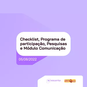 Imagem de capa para o Curso online CE - Super Rede RJ - Treinamento - Checklist, Programa de participação, Pesquisas e Módulo Comunicação 05/08/2022