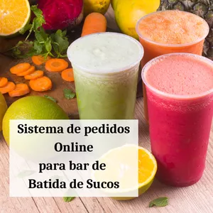 Imagem de capa para o Curso online Sistema  de Pedidos Online para Bar de batida de sucos + App para Receber Pedidos