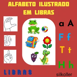 Imagem de capa para o Ebook Alfabeto Ilustrado em Libras