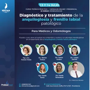 Imagen de portada para Curso online CURSO PRÁCTICO EN DIAGNÓSTICO Y TRATAMIENTO DE LA ANQUILOGLOSIA Y FRENILLO LABIAL PATOLÓGICO