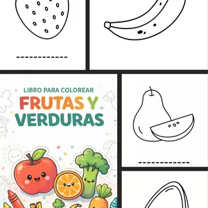 Imagen de portada para Ebook cuadernillo para colorear de frutas y verduras