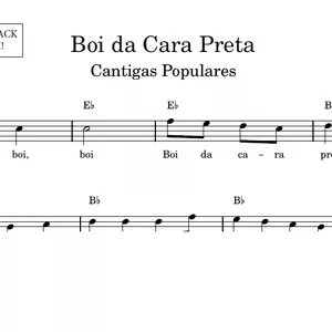 Imagem de capa para o Ebook Boi da Cara Preta (Cantigas Populares) - Partitura para Sax Alto com Playback