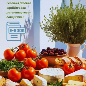 Imagem de capa para o Ebook Dieta Mediterrânica:  Diário de 1300 kcal 
