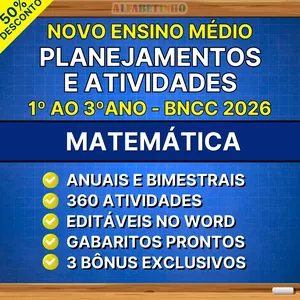 Imagem do curso MATEMÁTICA - Planejamentos e Atividades - Ensino Médio - BNCC 2026