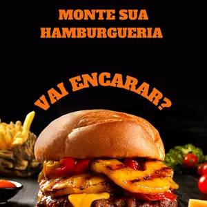 Imagem de capa para o Ebook E ai, vai encarar? Monte a sua hamburgueria