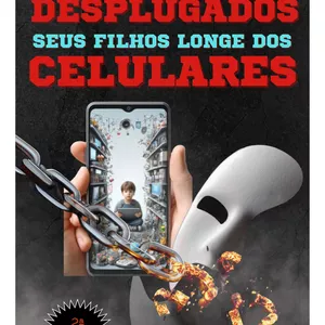 Imagem de capa para o Ebook DESPLUGADOS SEUS FILHOS LONGE DOS CELULARES