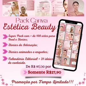 Pack Canva Estética Beauty por MG Soluções Digitais