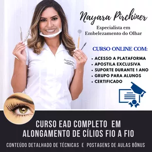 Imagem de capa para o Curso online Curso de Alongamento de Cílios Fio a Fio