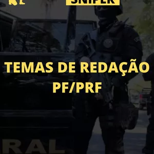 Imagem de capa para o Ebook Redação Sniper - Temas de redação - PF/PRF
