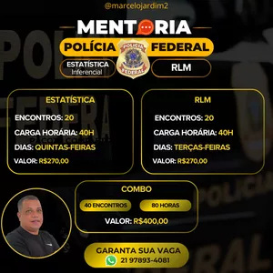 Imagem de capa para o Curso online Mentoria para PF - RLM + Estatística - 05
