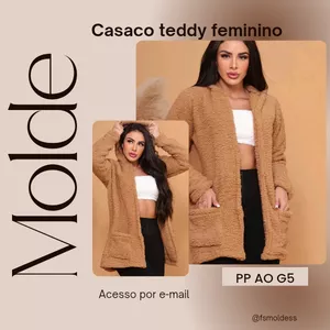 Imagem de capa para o Ebook Molde casaco teddy feminino 