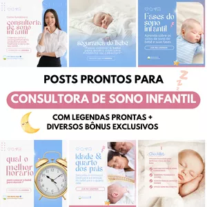 Imagem de capa para o Curso online PACK DE POSTS CONSULTORA DE SONO INFANTIL