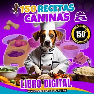 Imagen de portada para Curso online (EBOOK) 150 Recetas Caninas