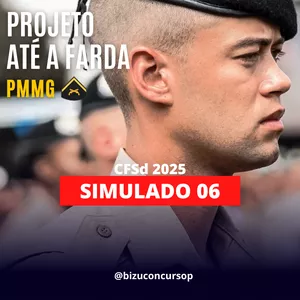 Imagem de capa para o Ebook SIMULADO 06 PÓS-EDITAL CFSd PMMG 2025