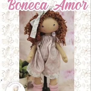 Imagem de capa para o Ebook Molde Projeto Boneca AMOR