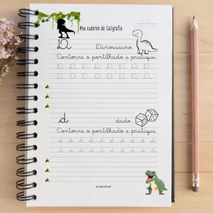 Imagem de capa para o Ebook CALIGRAFIA - PROFESSOR MATEUS - CALIGRAFIA - MEU CADERNO DE CALIGRAFIA - TEMA - DINOSSAURO