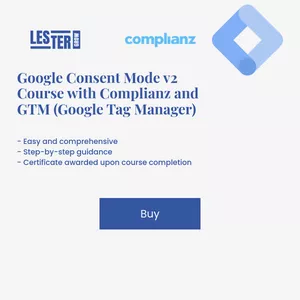 Cover image for Online course Google Consent Mode v2 Course with Complianz and GTM (Google Tag Manager) (ENG)