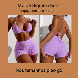 Imagem de capa para o Ebook Molde Biquíni short 