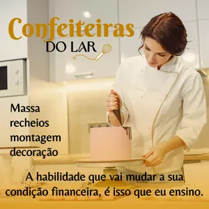Imagem de capa para o Curso online Confeiteiras do Lar