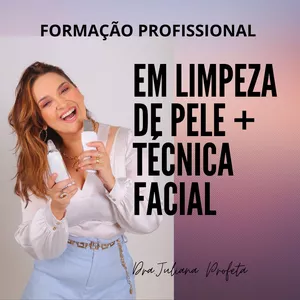 Imagem de capa para o Curso online Curso Profissional em Limpeza de Pele + Aula em  Estética Avançada