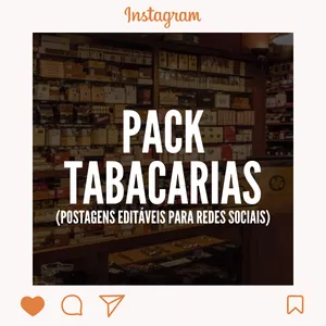 Imagem de capa para o Curso online PACK TABACARIAS (POSTAGENS EDITÁVEIS PARA REDES SOCIAIS)