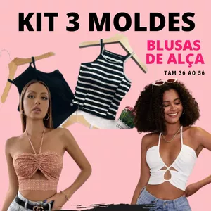 Imagem de capa para o Curso online Kit Moldes 3 Blusas de Verão em PDF