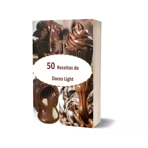 Imagem de capa para o Ebook 50 Receitas de Doces Lights