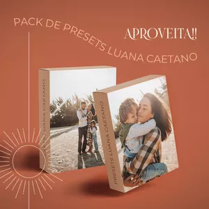 Imagem de capa para o Curso online Presets Luana Caetano (12 Presets sendo 1 principal + 10 variações do principal + 1pb)