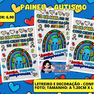 Imagem de capa para o Ebook 🧩Painel 2 - Dia do Autismo 