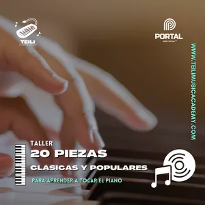 Imagen de portada para Curso online Taller en Full HD: 20 Canciones Clásicas y Populares para tocar el Piano en Eventos Especiales