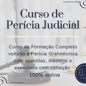 Imagem de capa para o Curso online CURSO DE PERÍCIA JUDICIAL VOLTADO A GRAFOTÉCNICA 