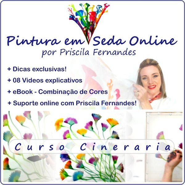 Imagem de Curso de Pintura em Seda - Cinerária criado por Priscila na hotmart