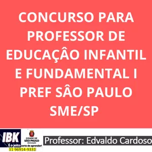 CURSO PREPARATÓRIO PARA CONCURSO DE EDUCAÇÂO INFANTIL E FUND I 