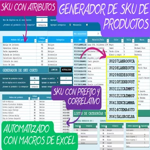 Imagen de portada para Curso online GENERADOR DE SKU DE PRODUCTOS EN EXCEL