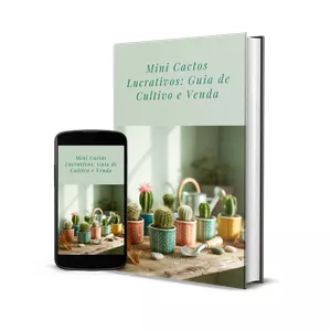 Imagem de capa para o Ebook Mini Cactos Lucrativos: Guia de Cultivo e Venda