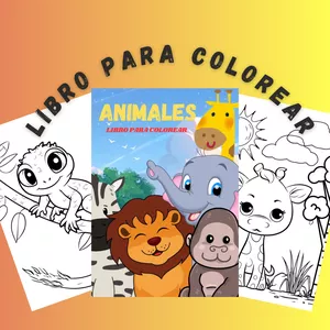 Imagen de portada para Ebook Libro para colorear Animales 