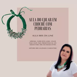 Imagem de capa para o Curso online AULA 5 - COLAR CORDÃO RABO DE GATO APLICAÇÃO PÉROLAS