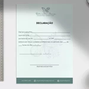 Imagem de capa para o Ebook Declaração psicológica