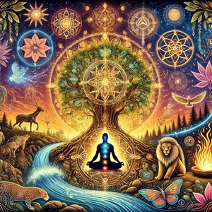 Imagem de capa para o Ebook Espiritualidade e Folhas: Uma Jornada pelo Xamanismo
