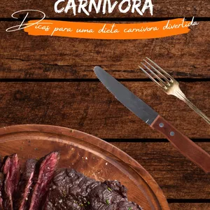 Imagem de capa para o Ebook Receitas carnívoras
