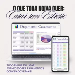 Imagem de capa para o Ebook Planilha Casando Sem Estresse – Sua organização perfeita até o altar