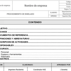 Imagen de portada para Ebook Formato procedimiento de biselado 