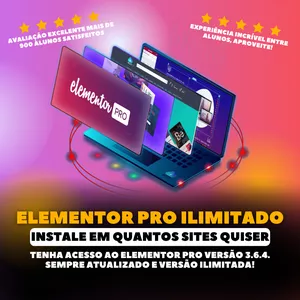 Imagem de capa para o Curso online PLUGIN ELEMENTOR PRO ILIMITADO