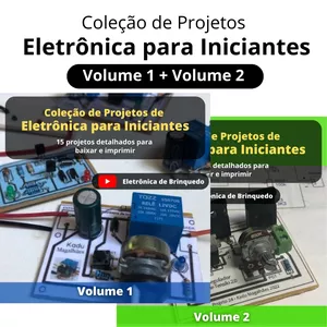 Imagem de capa para o Ebook Apostilas da Coleção de Projetos de Eletrônica Volumes 1 e 2