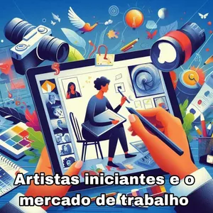 Imagem de capa para o Ebook Artista Iniciante e o Mercado de trabalho
