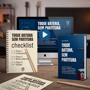 Imagem de Curso Drumtab - Aprenda Bateria do Zero ao tocando sem Partitura. criado por Thiago Tatsch na hotmart