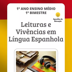 Imagem de capa para o Ebook Leituras e Vivências em Língua Espanhola 1º Ano 1º Bimestre (Ensino Médio) - Apostila com Planos de Aula